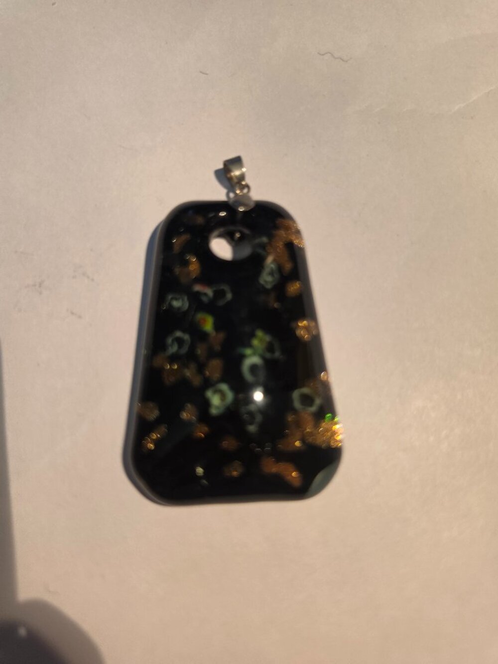 ✨ Artisan Handcrafted Fused Dichroic Glass Pendant ✨